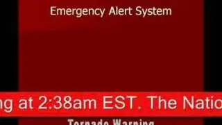 Mock EAS Tornado Warning with custom slide