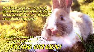 WiMiX.de &rarr;🐰 Familie Neumann w&uuml;nscht FROHE OSTERN, Ostergr&uuml;&szlig;e Osterhase Ostereier Osterfest Gru&szlig;