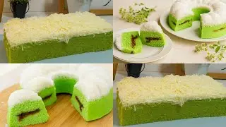 2 of the most delicious steamed pandan sponge cakes, loved by many fans! Pandan sponge cakes for ...