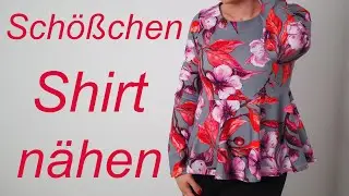 Shirt mit Schößchen nähen lernen - mit Annas Nähschule