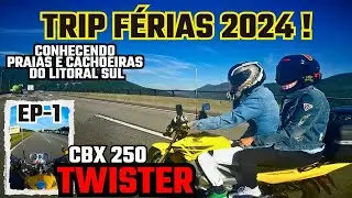 CBX 250 Twister 2008 | Viagem de Moto Explorando Praias e Cachoeiras do Litoral Sul Paulista | Ep1