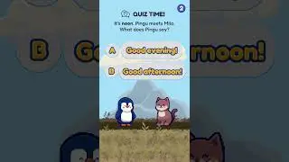 Good Evening or Good Afternoon  English Quiz #gaming #cute #animation