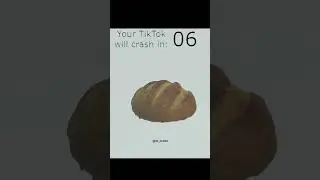 Your TikTok will crash in: (bread) (3D Animating Random Shorts) #shorts