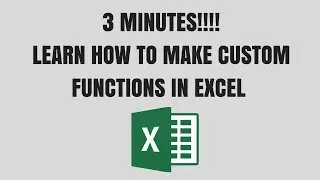 DEVELOP YOUR OWN FUNCTIONS IN EXCEL | GOOD FOR BEGINNERS