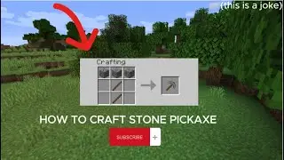 How to craft stone pickaxe NOT CLICKBAIT #minecraft #meme #stonepickaxe #clickbait