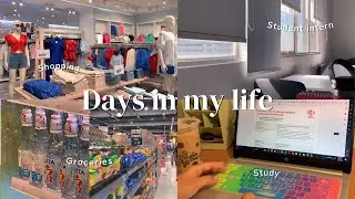 Daily life vlog 🌱 | productive days, student intern, hanging out, groceries, studying | Indonesia