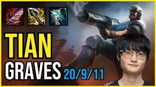 TIAN - GRAVES vs. RENEKTON Jungle | KR GRANDMASTER | PATCH 10.25