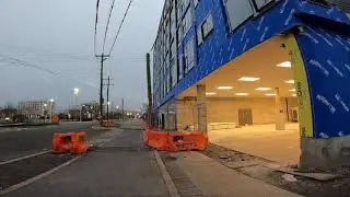 Sunrise Walk * Rivermark Residences on Columbus Blvd toward Rivers Casino * Philadelphia * ASMR [4K]