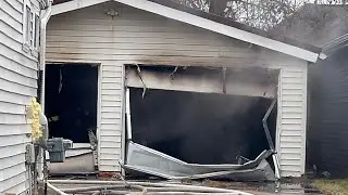Saginaw MI (RESIDENTIAL GARAGE STRUCTURE FIRE) Scene 