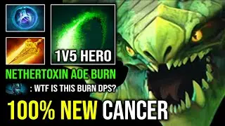 100% NEW CANCER Radiance + Nethertoxin 1v5 Endless Poison DPS Viper Counter Everyone Dota 2