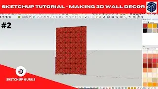 SKETCHUP TUTORIAL / MAKING COMPLEX MODEL / wall decor