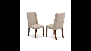 East West Furniture Florence Parson Dining Chairs, Tan Fabric, Set Of 2 Review - Pros & Cons - East
