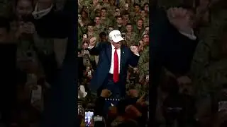 Watch Trump Break Into YMCA Dance with Cheering US Troops in Japan #shorts