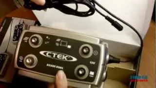 CTEK D250S Dual battery charger - how it's delivered.