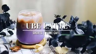 Ube latte | Home Cafe | Purple Yam Latte | Ube coffee | Philippine Ube latte | YouTube #Shorts