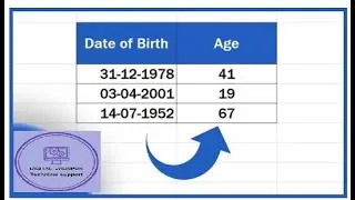 How to calculate Age from the use date of birth in Microsoft Excel.