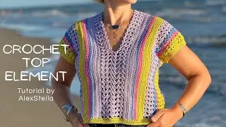 Non crederai quanto è semplice creare questo TOP all’uncinetto 😱✨ – ELEMENT Crochet Tutorial