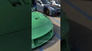 Liberty Walk Mazda RX7 is bagged on Prazis air suspension