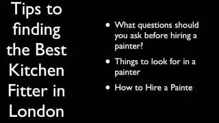 London Kitchen Fitter Tips on Finding the Best Kitchen Fitter in London