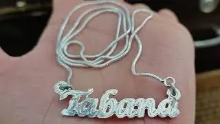 Silver name pendant designs || Name locket  Chain designs in Silver with price