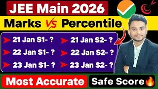 Marks Vs Percentile JEE Mains 2026 😱| JEE Main 2026 Cut off | JEE Main 2026 Marks Vs Percentile