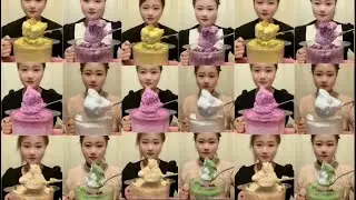 RU II SHAVED COLORFUL ICE EATING ASMR ONLY BITES 