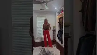 Leopard and red denim! Link in comments!