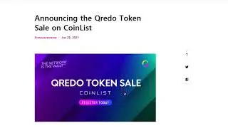 Qredo token sale (coin list) 참여해야제?