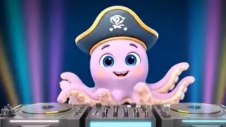 DJ Octopus 🐙 Funky Color Bubbles! 🌈 | Sensory Music for Babies & Toddlers