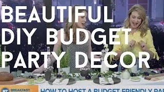 DIY Party Decor on a Budget || Floral Table Decor and Linen Napkins