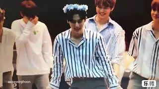 Park Jihoon holding his laughter