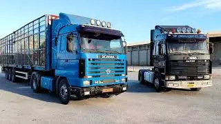 Old School test.Scania 143 Streamline vs 143 Topline
