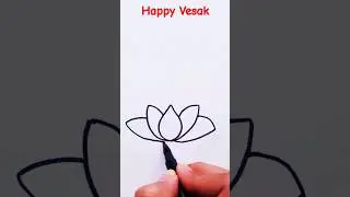 Vesak Day Drawing/ Buddha Purnima Special Drawing /#shorts #youtubeshorts