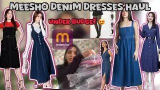 *MEESHO* denim dresses haul under budget 😍| Must Have denim dresses | #affordable #meesho #sale 