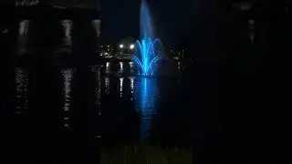 Town Centre Water Feature at Night