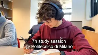 7h study with me @ polimi | pomodoro