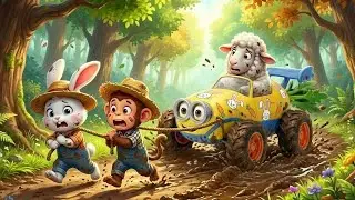 🐒😂 Funny Monkey Saves a Sheep with Kindness and Teamwork | Animal Cartoon