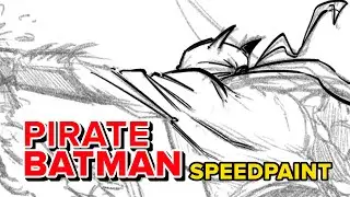 LEATHERWING - Pirate Batman speedpaint. BATMAN DAY 2020