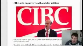 CIBC issues negative yielding bonds first for Canadian Bank