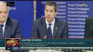 European Union stops recognizing Guaido as &ldquo;Interim President&rdquo;