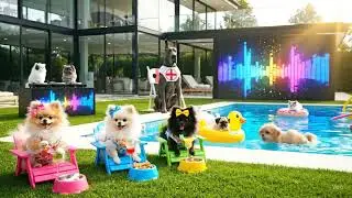 Poolside Paradise: Paws By The Pool.