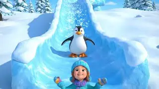 Oops! Baby Penguin Slipped on the Ice Slide | Nursery Rhymes for Kids & Baby Songs