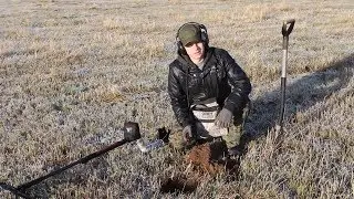 Minelab Etrac и короткий коп в поле / Short treasure hunting on the field