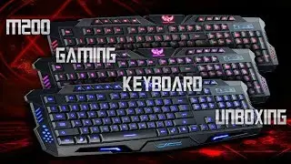 AESOPCOM M-200 Tri-color Backlight Keyboard Unboxing and Reviewing