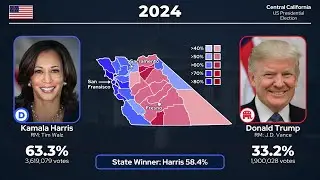 US Presidential Election in Central California 1948 - 2024