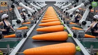 Inside the Factory: Oddly Satisfying Carrot Factory! From Muddy Roots to Orange Gold | Fruit Factory
