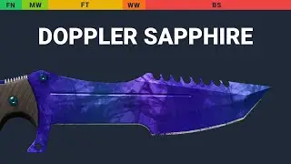 Huntsman Knife Doppler Sapphire - Skin Float And Wear Preview