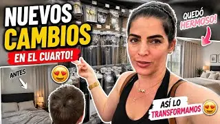 Nuevos cambios en el cuarto! 🌟 Instalamos cortinas nuevas y así quedó todo 😱✨