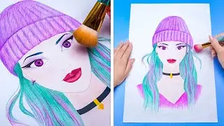 Makeup For Paper Dolls! DIY Paper Beauty Case And Makeup Products