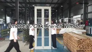 Warren Windows and Doors American Oak French Window#woodenwindows #hinges